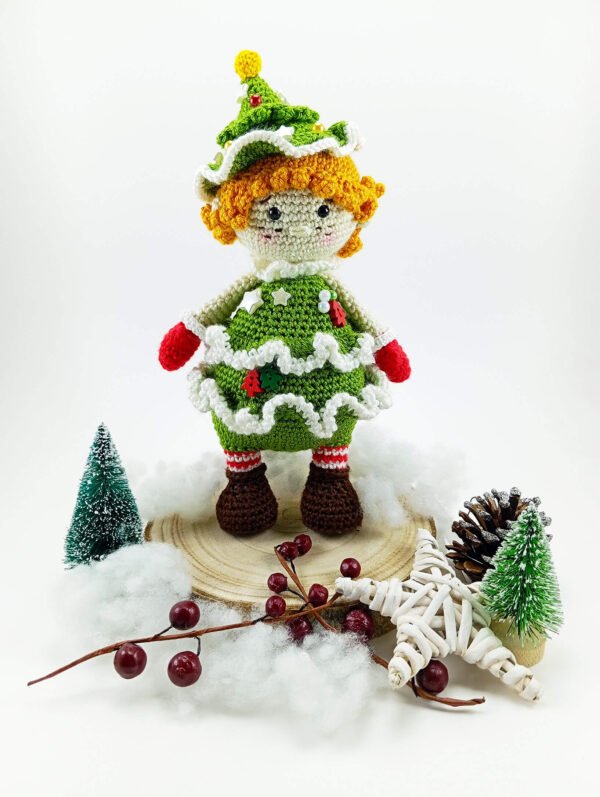 Boneca Natal Chapéu Verde