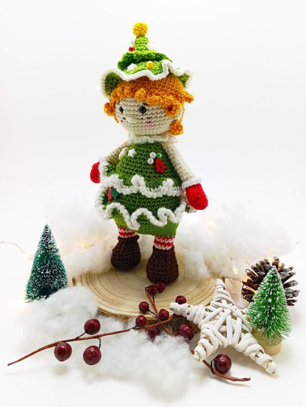 Boneca Natal Chapéu Verde