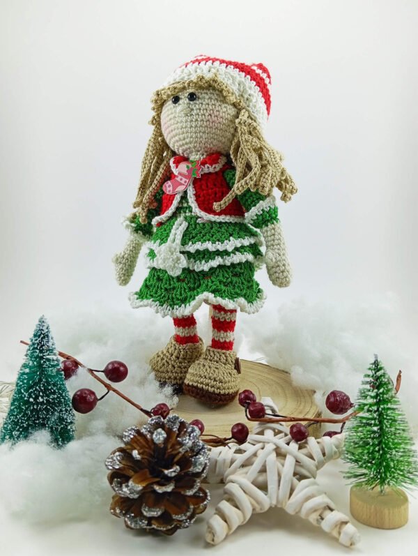 Boneca Natal Saia Verde
