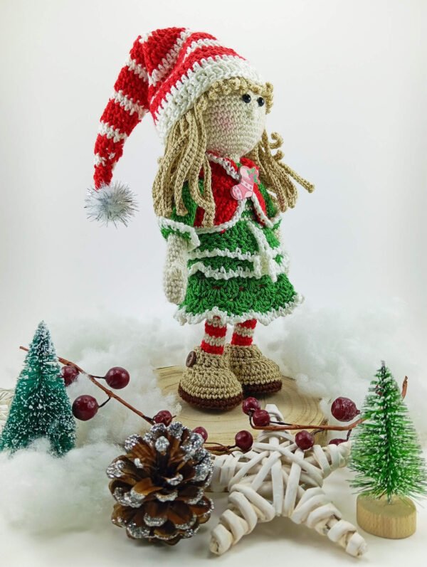 Boneca Natal Saia Verde