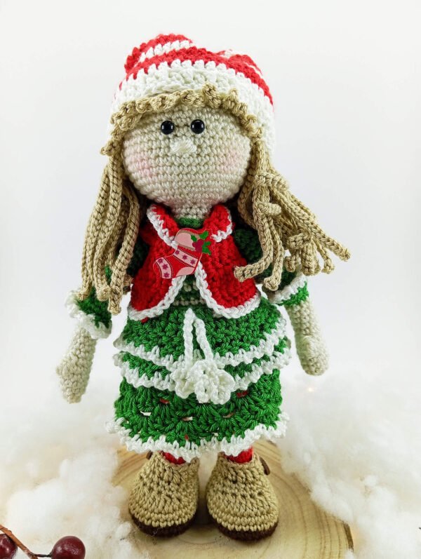 Boneca Natal Saia Verde
