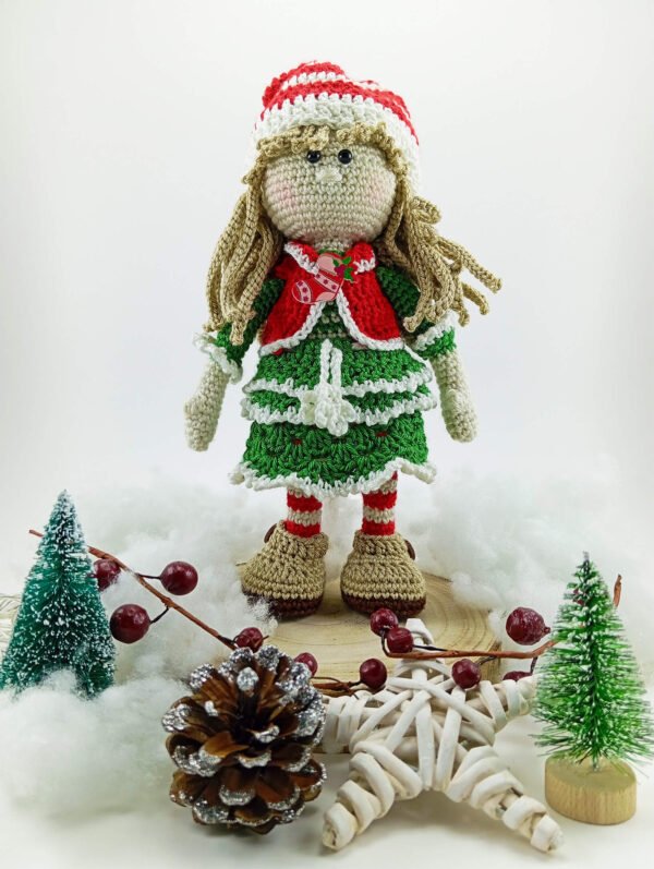 Boneca Natal Saia Verde