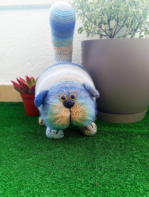 Gato Fofo Riscas Azuis