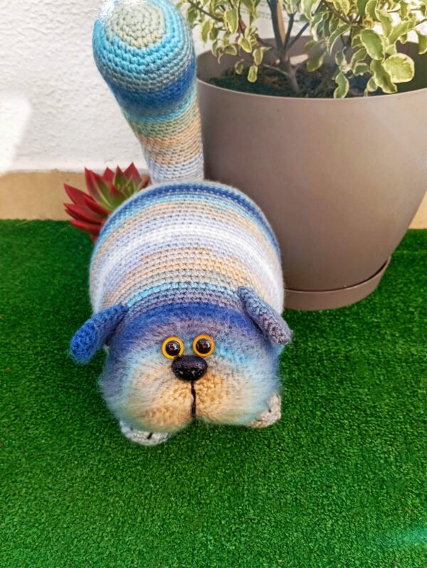 Gato Fofo Riscas Azuis