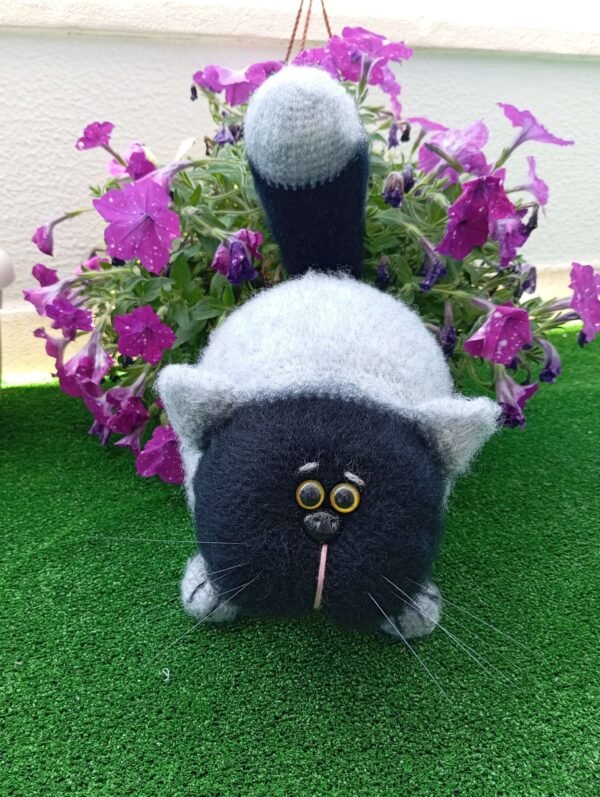 Gato Fofo Cinza e Preto