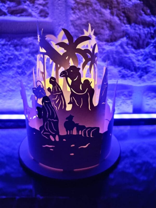 Lanterna de Papel Natal - Presépio