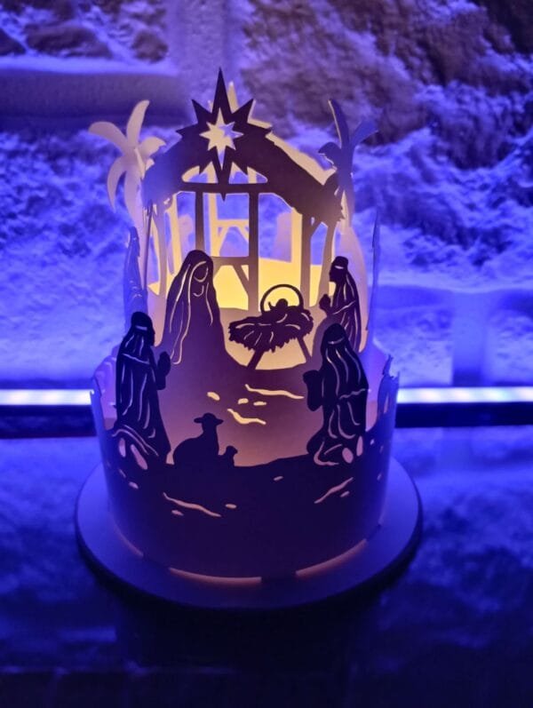 Lanterna de Papel Natal - Presépio
