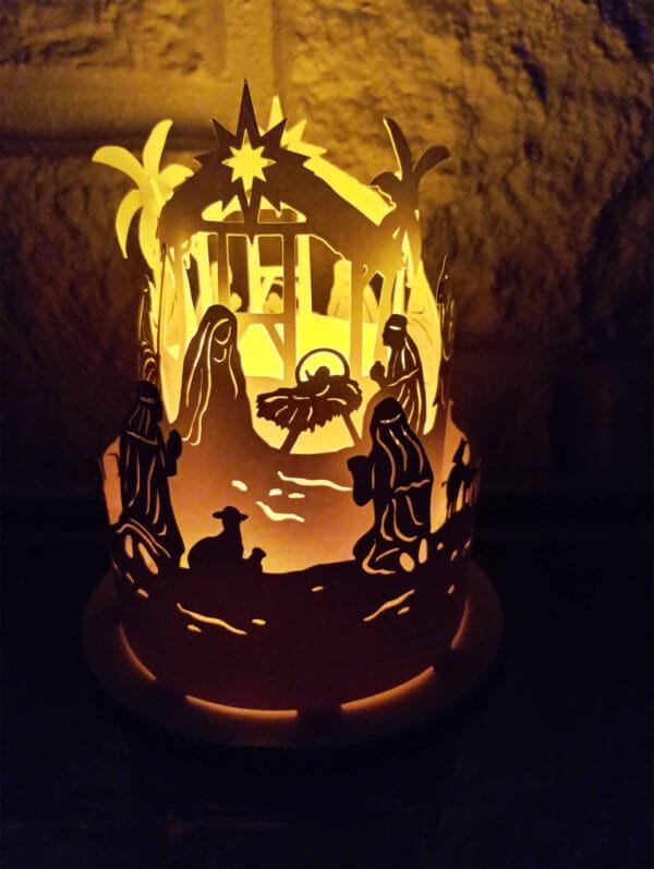 Lanterna de Papel Natal - Presépio